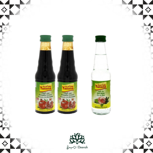 GRENADINE  MOLASSES 300ml 2 PCS + BLOSSOM WATER 300ml